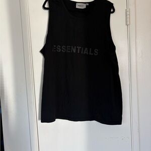 Men’s Essentials Fear of God Black Tank Top Size XL